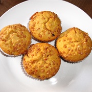 Vegan Peach Muffins With Hazelnut Brittle Topping