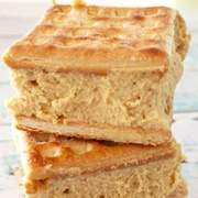 Caramel Lattice Cheesecake Slice
