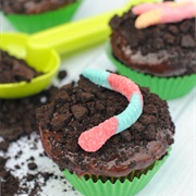 Gummy Worm Cupcake