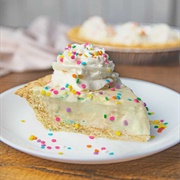 Birthday Cake Pie With Rainbow Sprinkles