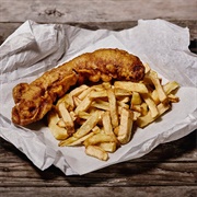 Battered Sausage and Chips
