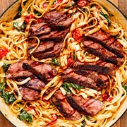 Creamy Steak Fettuccine
