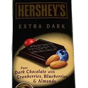 Hershey's Extra Dark... With Cranberries, Blueberries & Almonds
