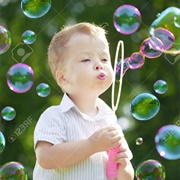 Blowing Bubbles With a Child