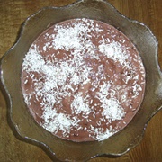 Vegan Chocolate Cream With Dried Coconut Topping
