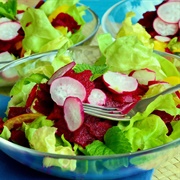 Beetroot Radish and Lettuce Salad