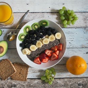 Fruit Bowl With Chia Seeds