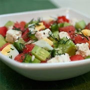 Egg and Israeli Salad