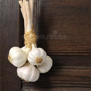 Hanging Garlic at the Door
