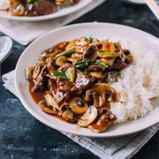 Beef With English Mushrooms