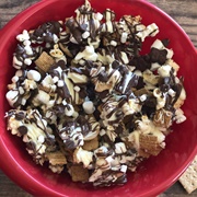 S'mores Popcorn Snack Mix