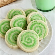 Green Pinwheel Cookies