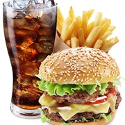 Burger, Fries and Soda