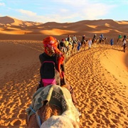 Desert Trekking Through the Sahara, Morocco