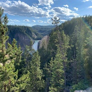 Yellowstone Falls, Crystal Falls, and Inspiration Point, Yellowstone NP