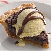 Upside Down Hot Fudge Sundae Pie