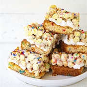 Birthday Cake Batter Cereal Blondies