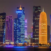 City Lights - Corniche Night Walk, Doha, Qatarqatar