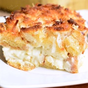 Coconut Cheesecake Bread Pudding