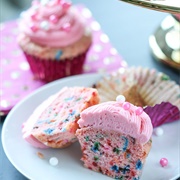 Strawberry Funfetti Cupcakes
