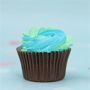 Blue Green Ombre Cupcake