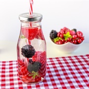 Mixed Berry and Mint Drink