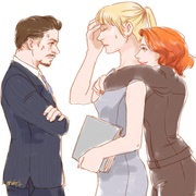 Black Pepperony - Natasha Romanoff, Pepper Potts, and Tony Stark