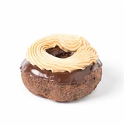 Sandy's Donuts & Coffee Shop Double Chocolate Peanut Butter Donut