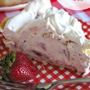 Strawberry Vanilla Wafer Icebox Pie