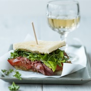Pastrami, Lettuce, and Tomato Sandwich (PLT)