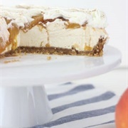 Brown Sugar Peach No-Bake Cheesecake