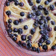 Crustless Ginger Blueberry Pear Pie