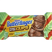 Butterfinger Peanut Butter Cups Snowman