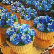 Blue Bonnet Cupcake