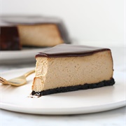 Chocolate-Glazed Espresso Cheesecake