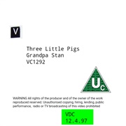 Grandpa Stan's Three Little Pigs Tape Label