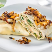 Geschmälzte Maultaschen