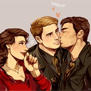 World War Threesome - Bucky, Steve and Peggy