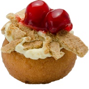 Peace, Love and Little Donuts Cherry Cheesecake Donut