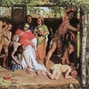 A Converted British Family Sheltering a Christian Priest... (William Holman Hunt)