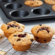 Raisin Bran Peanut Butter and Jelly Muffins