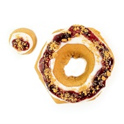 The Dough Bar Blueberry Cheesecake Raised Doughnut