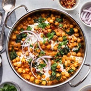 Chickpea and Spinach Curry