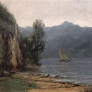 Landscape With Lake Geneva (Gustave Courbet)