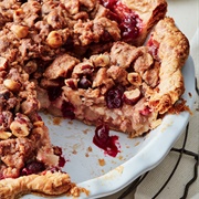 Pear Cranberry Cheddar Pie With Hazelnut Crumble
