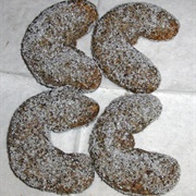 Vegan Poppy Crescent Cookies