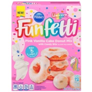 Pillsbury Funfetti Unicorn Pink Vanilla Cake Donut Mix