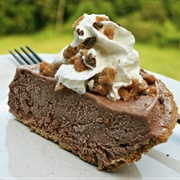 Chocolate Churro Caramel Frozen Pie