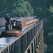 Cross Pontcysyllte Aqueduct on a Canal Boat, Wales