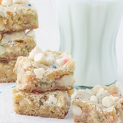 White Chocolate Macadamia Nut Funfetti Blondies